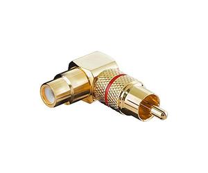 Wentronic A 196 R - adaptateurs et connecteurs de câbles (RCA, RCA, Mâle/Femelle, Or)