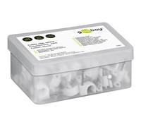 Wentronic Attache de câble 8,0 mm Blanc 100 pièces