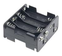 Wentronic BH Boîtier de Support pour 8 Piles AA (Mignon), Noir 11468