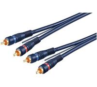 Wentronic Câble audio / vidéo (2x prise RCA vers 2x RCA) violet 5 m (Import Allemagne)
