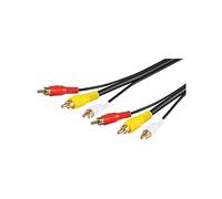 Wentronic Câble audio / vidéo (3x prise RCA à fiche RCA 3x) 15 m (Import Allemagne)