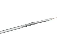 Goobay 27528 100 dB Câble d'antenne Coaxial, 2x Blindé, CCS, Blanc, 100m Longueur