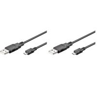 Wentronic Câble de raccordement USB Fiche A/Fiche micro B 5m (Lot de 2)