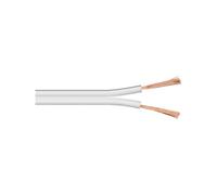 GOOBAY 27521 - Câble haut-parleur 2x0,75 mm² , 100 m blanc CCA
