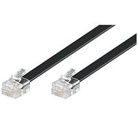 Wentronic Câble modulaire 2 fiches Western RJ12 6 broches 10m Noir (Import Allemagne)