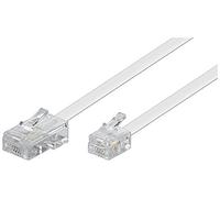 Wentronic Câble modulaire 4 broches Fiche 8P4C vers fiche 6P4C 6m Blanc (Import Allemagne)