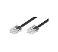 goobay - Câble RNIS - RJ-45 (M) pour RJ-45 (M) - 3 m - plat - noir