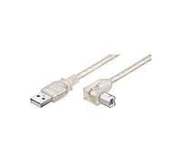 Wentronic Câble USB 3.0 Fiche A / Fiche B coudée 0,5m Transparent (Import Allemagne)