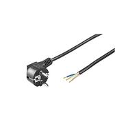 Wentronic cEEE 7/7 5 m schuko cEE7/7 black power cable - Power Cables (Black, mal, 5 m, CEE7/7, angled, polybag)