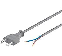 Wentronic cordon d'alimentation (fiche Euro à extrémités dénudées) 1,5 m gris (Import Allemagne)