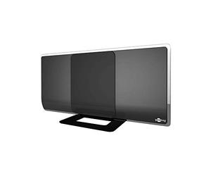 Wentronic Goobay Antenne d'intérieur DVB-T full HD active - pour réception de programmes DVB-T/DVB-T2 (TNT) avec amplification de 42/38 dB - noir 67179