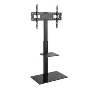 goobay Pied de Sol TV 37-70 Pouces Orientable 35° Réglable en Hauteur VESA 600x400 Jusqu'à 40 kg Socle en Verre - 58526