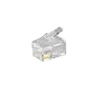 WENTRONIC Lot de 10 Connecteurs Modulaire RJ10 Non Blindé Transparent pour Câble Plat