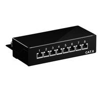 Wentronic Patch panel 8P CAT6e Desk black STP shielded