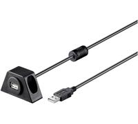 Wentronic Rallonge USB 2.0 Fiche A / Prise A 2m Noir (Import Allemagne)
