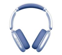 Wentronic Y02 Casque antibruit actif, batterie 60H, 5 modes de musique EQ, audio haute résolution, basses profondes, casque Bluetooth 5.4 pliable, coussinets en cuir respirant (bleu)