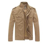WenVen Veste Militaire homme blouson Léger Printemps Coton Coupe-Vent