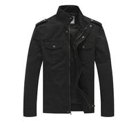 WenVen Veste Militaire homme blouson Léger Printemps Coton Coupe-Vent