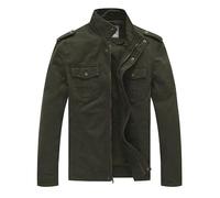 WenVen Veste Militaire homme blouson Léger Printemps Coton Coupe-Vent