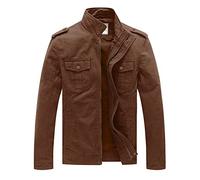 WenVen Veste Militaire homme blouson Léger Printemps Coton Coupe-Vent
