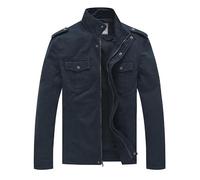 WenVen Veste Militaire homme blouson Léger Printemps Coton Coupe-Vent