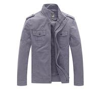 WenVen Veste Militaire homme blouson Léger Printemps Coton Coupe-Vent