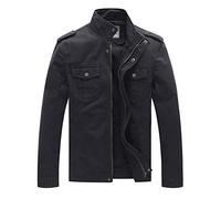 WenVen Veste Militaire homme blouson Léger Printemps Coton Coupe-Vent