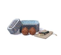 Wenwan Bois de noyer, Méditation utilisée pour soulager le stress, Chinois de collection de qualité supérieure, Exercices de main Cused Hand Ball, Adulte Stress Relief Ball - Coffret cadeau en bois de