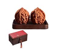 Wenwan Walnut, un masseur d'acupression traditionnel en noyer chinois pour soulager le stress et la relaxation, un cadeau relaxant pour hommes, maris et pères (B 35-36 mm, 35-36 mm)