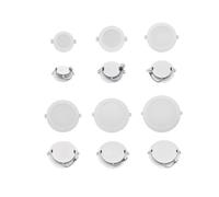 wenwendianzi 1-10 pièces 3 4 5 6 8 Pouces LED Panneau Rond Downlight Lampe 24W 20W 6W AC100-240V 3000K 4000K 6000K projecteur de lumière(Warm White 3000K,6W,2pcs)