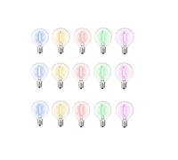 wenwendianzi Ampoule de Rechange LED G40 colorée for Guirlande Lumineuse, culot E12, 1 W(E12 220V,25PCS Mix Color_Without Cable_Yes_1W)