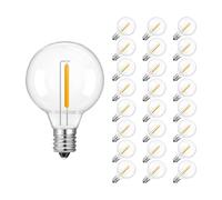 wenwendianzi Ampoules LED G40 Basse Tension DC12V 24V 1W E12 rétro en Plastique(25 Pack_DC 12V_1W)