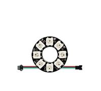 wenwendianzi Anneau de Pixels Circulaire RGB, Module DIYLED Polychrome, Circuit intégré WS2812, lumière LED SMD 5050, DC5V(8Leds Black)