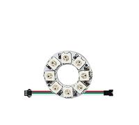 wenwendianzi Anneau de Pixels Circulaire RGB, Module DIYLED Polychrome, Circuit intégré WS2812, lumière LED SMD 5050, DC5V(8Leds White)