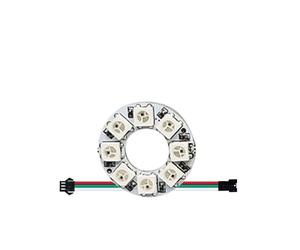 wenwendianzi Anneau de Pixels Circulaire RGB, Module DIYLED Polychrome, Circuit intégré WS2812, lumière LED SMD 5050, DC5V(8Leds White)