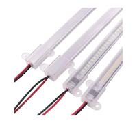 wenwendianzi Barre Lumineuse LED 220V, 2835, Haute luminosité, 72 diodes/m, 30/40/50cm, Tube en Aluminium, Bande Lumineuse Rigide for éclairage sous-Meuble de Cuisine(1PCS 50CM,Natural White 4000K)