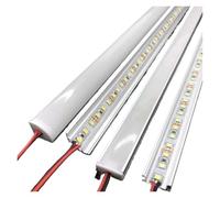 wenwendianzi Barre Lumineuse Rigide en Aluminium LED DC12V 50CM 20 Pouces en Forme de U/V 5730(2pcs,V Milky Cover 3000K)
