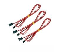 wenwendianzi Câble d'extension de ventilateur de refroidissement de pièces d'imprimante 3D 2 broches XH2.54 ligne de connexion rallonger le fil femelle vers mâle 1M 2 mètres(XH 1M cable 3pcs)
