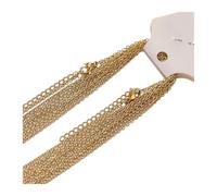 wenwendianzi Chaînes à maillons d'extension en acier inoxydable, couleur or Rose 45cm, 5cm, colliers, bricolage, fabrication de bijoux, accessoires ras de cou à la mode, 10 pièces(Gold color 1mm)