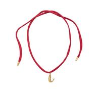 wenwendianzi Collier de poisson étoile de mer plaqué or, avec cordon(Red Rope Little Fish)