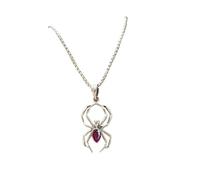 wenwendianzi Cute Spider Silver Color Necklace Neck Accessories (XL1282)
