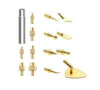 wenwendianzi Kit d'outils de lissage d'accessoires d'impression 3D 21 pièces, outil de finition de modification d'impression 3D Kit de fer à souder Insert thermique(Only Accessories)