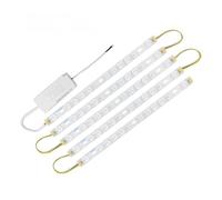 wenwendianzi Module de plafonnier LED 220V, Barre Lumineuse de Remplacement, Panneau de Lampe, Bande 22/31/41/52cm, Source de lumière for Lampe de Salon(22cm 4psc 24w,Cold White)