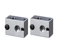 wenwendianzi Pièces d'imprimante 3D, capteur V6, bloc chauffant, cartouche PT100, extrudeuse, buse de capteur Prusa(2PCS V6 HEATBLOCK)