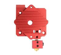wenwendianzi Pièces d'imprimante en aluminium, bloc de refroidissement V6 Titan, extrudeuse Hotend à courte portée, radiateur de 1.75mm, 1 pièce(Red Aero Hotend)