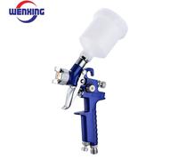 WENXING 0.8mm / 1.0mm buse H-2000 professionnel HVLP Mini pistolet à peinture aérographe pour peinture voiture aérographe pistolet pneumatique 0.8mm EU adapter