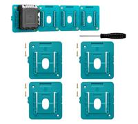 WENXINWIN Lot de 4 supports de batterie pour batterie Makita 14,4 V/18 V | Support de batterie 14,4-18 V pour Makita BL1850 BL1860 BL1840 BL1830. Comprend 8 vis et tournevis. Rangement pratique.