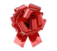 Wenxishangmao Grand nœud à tirer métallique pour emballage cadeau de voiture, pour paniers de voiture, cadeaux de mariage, cadeau (rouge, 50,8 cm)