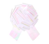 Wenxishangmao Grand nœud à tirer métallique pour emballage cadeau de voiture, pour paniers de voiture, cadeaux de mariage, cadeau (blanc, 30,5 cm)
