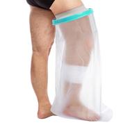 WenYa Couvre-jambe imperméable pour douche, protection réutilisable extra large pour adulte, protection contre les fractures et les incisions postopératoires pour adulte - Jambe, mollet, pied (grande